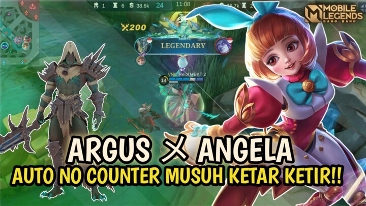 Ketika argus sdh full item + ulti angela😱 auto rata boss😎