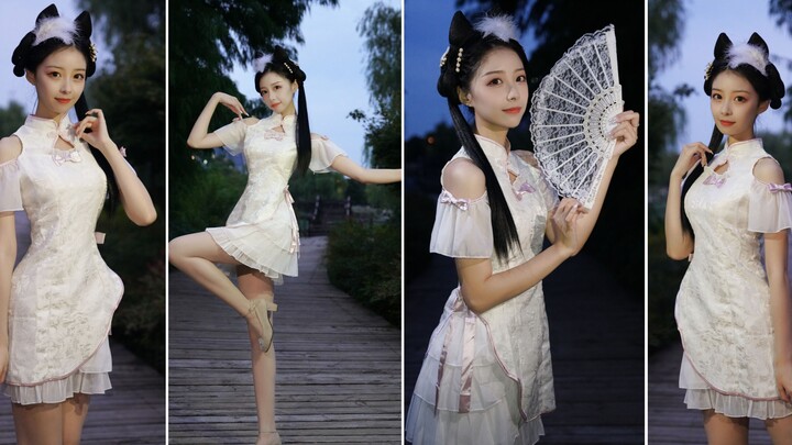 The little rabbit in cheongsam is imitating Sister Chang'e to steal hearts~ Guanghan Ballad·Xiaoxun