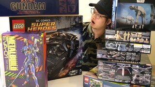 PG级高达 | 乐高收藏级蝙蝠车 | EVA初号机等上万元开箱！还有星球大战X-Wing战机，C3PO，钛战机，AT步行机！(4K画质)