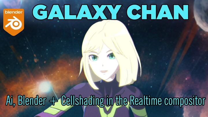 Galaxy chan presentation - Realtime shading and compositing in Blender 3.5
