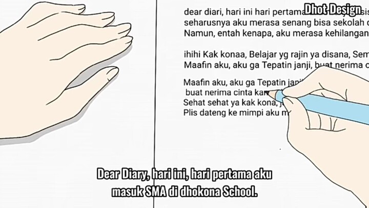 adinda sedih kona pindah sekolah