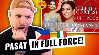 Miss Universe Philippines 2022 | CELESTE CORTESI | Live Full Performance! | HONEST REACTION