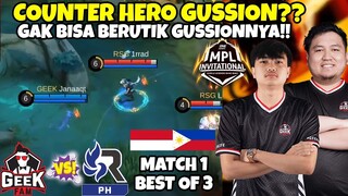 Gw Baru Tau Hero Ini Counter GUSION BANGET!! Kelaz Emang Draft Ny geek!! GEEK IND VS RSG PH MATCH 1