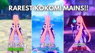 3 Types of KOKOMI MAINS [ Genshin Impact ]