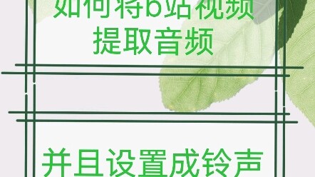 How to Set a Bilibili Video as a Ringtone