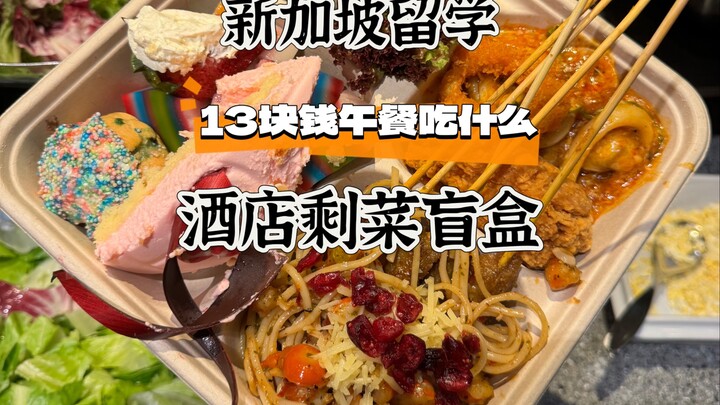 Belajar di Singapura, makan siang 13 dolar bisa makan apa? Kotak misteri sisa makanan hotel!