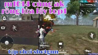 [garena free fire] #163 lấy top 1  với combo shotgun m1014 và ak rồng lửa #freefire