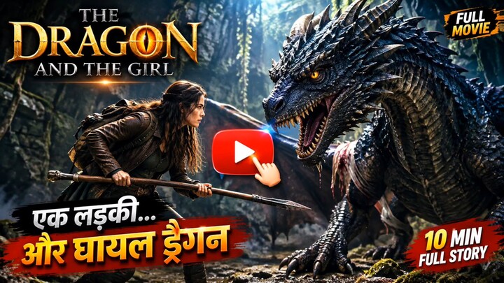 The Dragon and the Girl 🐉 | घायल ड्रैगन की दिल छू लेने वाली कहानी | AI Fantasy Movie#AIMovie #Drago