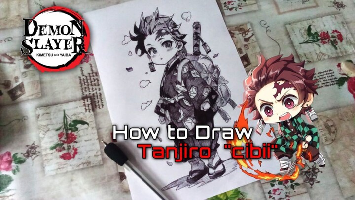 hemmm lucunyee😂, How to Draw Tanjiro cibii😡