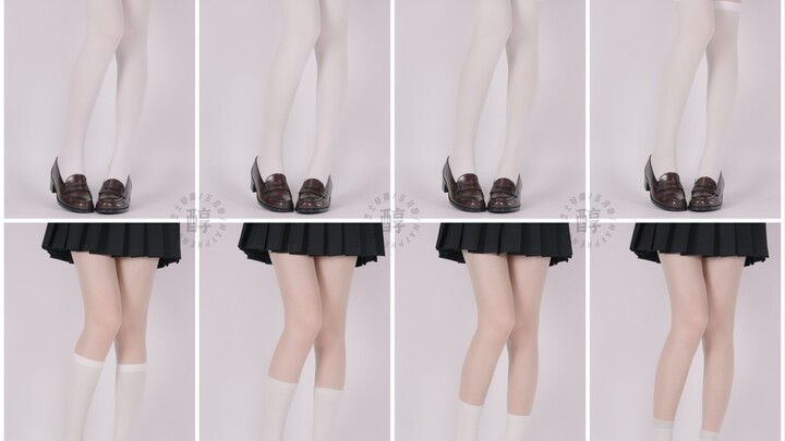 การเปรียบเทียบการลองใส่ถุงเท้าขาวความยาวต่างกัน เวอร์ชัน Hao Ye