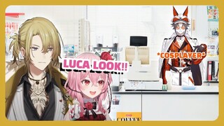 Luca and Rosemi Got Excited When They Saw Mysta Cosplayer in Japan [Nijisanji EN Vtuber Clip]