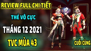 Review Full Chi Tiết Thẻ Vô Cực Tiếp Theo Thẻ Vô Cực Tháng 12 2021 TVC Mùa 43 TVC Mùa Sau |Free Fire