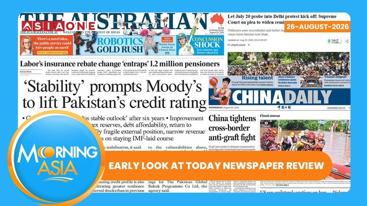 Today's Newspapers Headline Reviews | Morning Asia With Tanya Francis | August 26, 2026