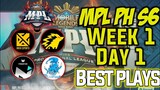 MPL PH S6 WEEK 1 DAY 1 BEST PLAYS | Mobile Legends Bang Bang