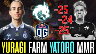 OG.Yuragi farming TI Champ YATORO's MMR in ranked