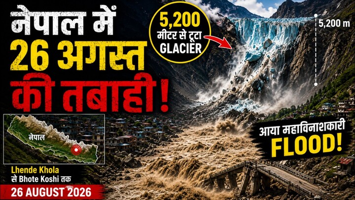 नेपाल में 26 अगस्त की तबाही: 5,200 मीटर से टूटा Glacier और आया महाविनाशकारी Flood | Explained