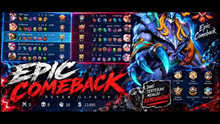 KENA MENTAL! Ketinggalan 21 Poin, Malah EPIC COMEBACK! 🔥 | Mobile Legends