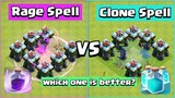 Rage Spell VS Clone Spell | Clash of Clans