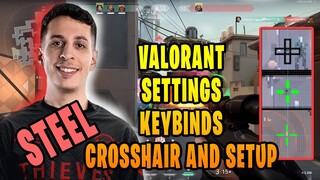 steel Valorant Settings Sensitivity Keybinds Crosshair and Setup [Updated Dec 2020] || Joshua Nissan