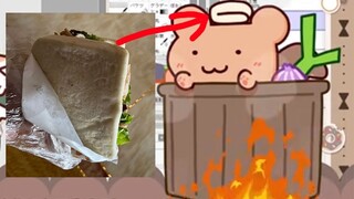 Bà Hamster tự hầm và đội một miếng bánh lên đầu chỉ để thỏa mãn cơn đói của con gái.