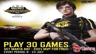 *FREE* How to Get Manta Ray - 2021 MVP in Garena? | COD MOBILE