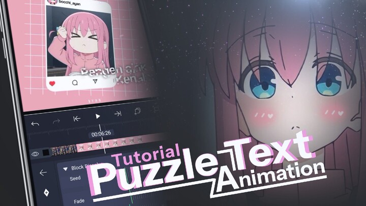 Tutorial Puzzle Text Alight Motion - AMV