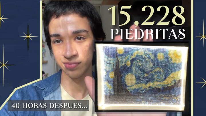 Terminado mi diamond painting de La noche estrellada | Mi primer vlog