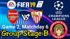 FIFA 19: UEFA Champions League | Arsenal 🏴 VS 🇪🇸 Sevilla (Group B)