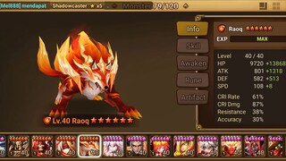 Skill Inugami ( Raoq ) Element Fire - Summonerwars