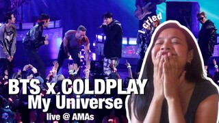 BTS & Coldplay My Universe Performance Live on AMAs 2021 REACTION