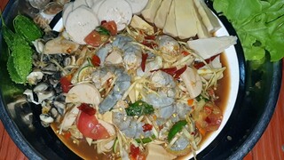 ตำหมูยอกุ้งสด สูตรแซ่บสะเดิด