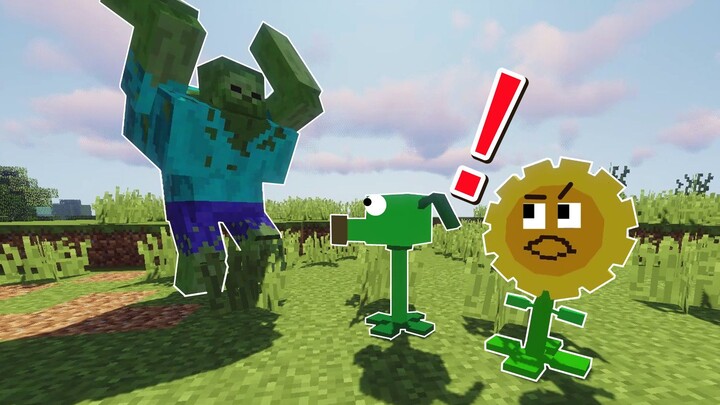 Plants vs. MC mutation? Pea shooters are so excited their mouths are turning red!