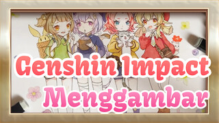 [Genshin Impact] Menggambar 4 Karakter Imut