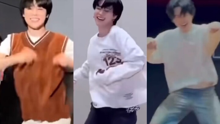 I have never seen someone dancing so happily with others.