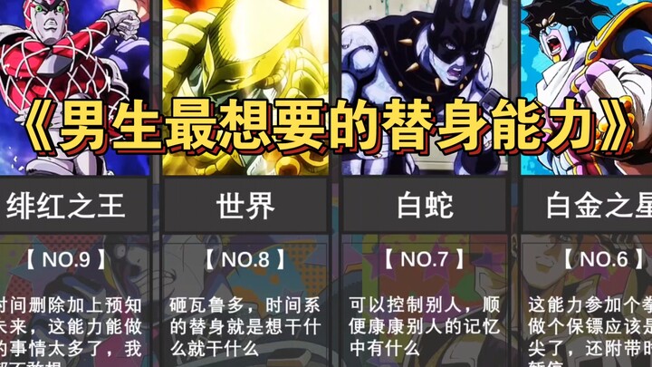[JOJO] The 20 Stand Abilities Most Desirable by Boys in Reality!