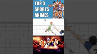 Top 3 Sports Anime #anime #haikyuu #shorts