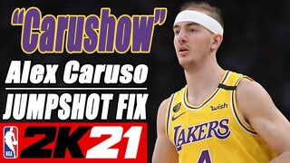 Alex Caruso Jumpshot Fix NBA2K21 with Side-by-Side Comparison