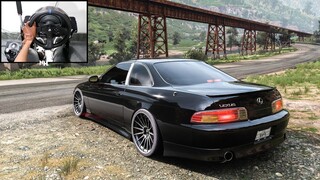 600HP Lexus SC300 Drift Build | Forza Horizon 5 | Steering Wheel Gameplay