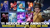 11 HEROES WITH SKIN REVAMPED ENTRANCE ANIMATION MLBB REWORKED ENTRANCE ANIMATION OF HEROES MLBB NEWS