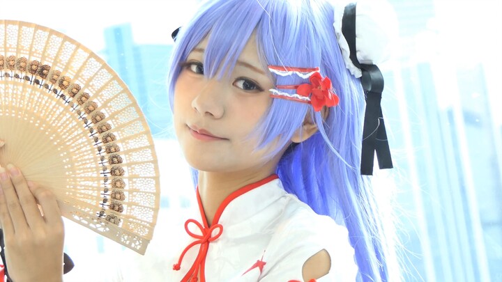 Super cute Xiaoyou~ "Azur Lane" unicorn cheongsam @ Hong Kong Animation and Game Festival