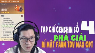 Bí mật của việc farm Thánh dị vật Max opt - tạp chí genshin số 4