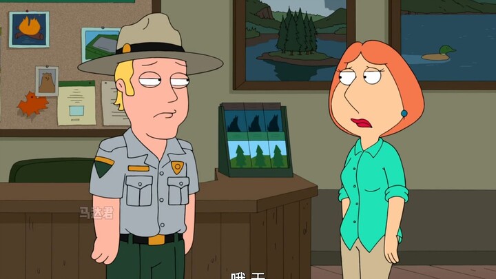 Family Guy: The plane crashed and F3 was trapped in the virgin forest, so Pete returned to his ances
