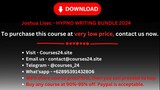 Joshua Lisec - HYPNO WRITING BUNDLE 2024