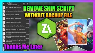 How To Remove SCRIPT Without BackUp File 2021