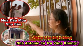 Lo lắng cho ngôi nhà của Antonio khi  mưa như bão bên Angola||2Q Vlogs Cuộc Sống Châu Phi