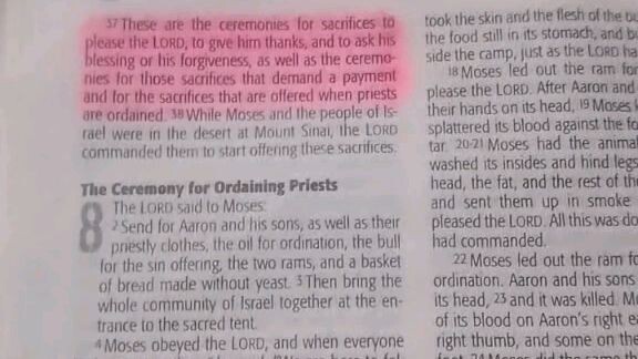 Daily Verse.        Leviticus 8:1-5.