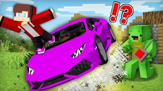 Mikey Blow Up JJ Car in Minecraft ! Maizen CAR (Maizen Mizen Mazien)