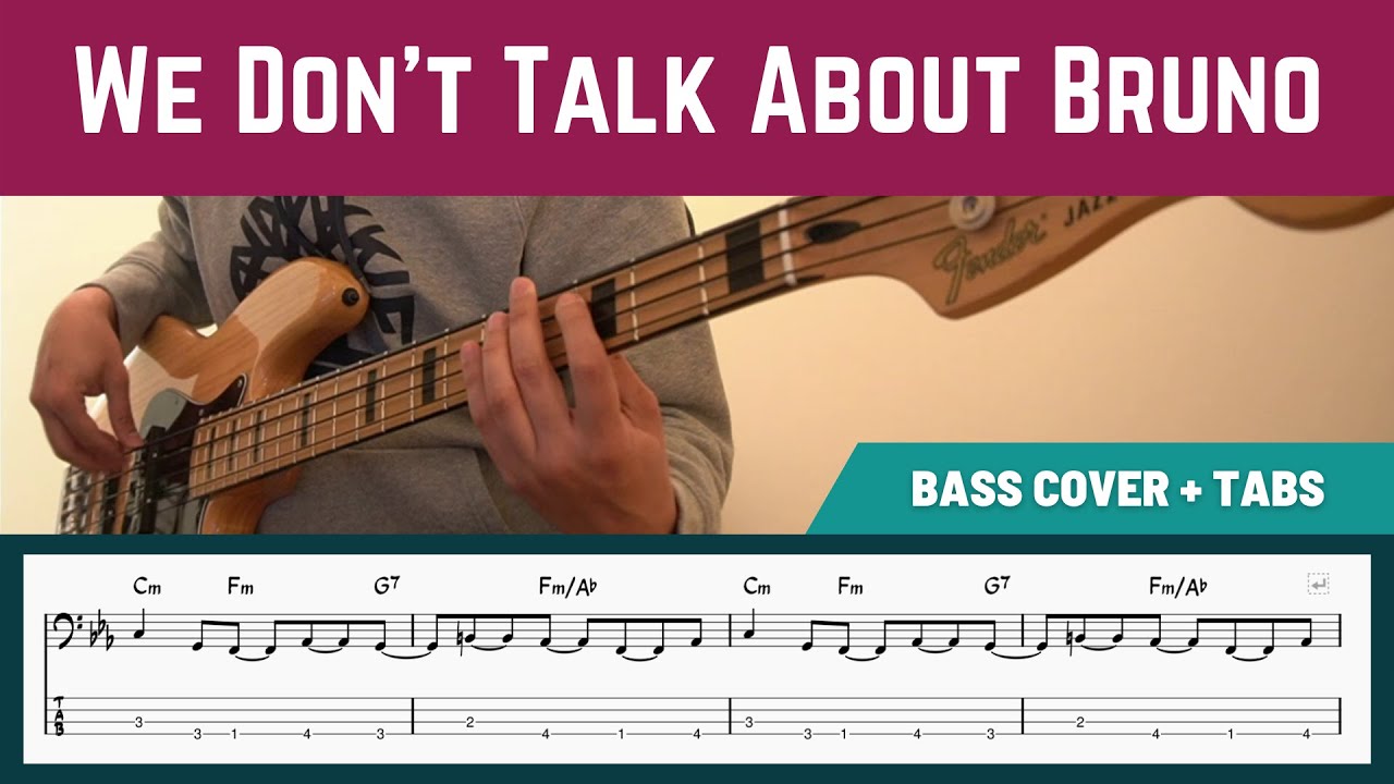 Disney's Encanto OST - We Don't Talk About Bruno (Bass Transcription) -  Bilibili