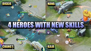 4 REVAMPED HEROES 😍 KAJA, NANA, CHANG'E AND DIGGIE - NEW SKILLS WITH DESCRIPTION