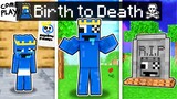BIRTH to DEATH of Blue ROBLOX RAINBOW FRIENDS in Minecraft!